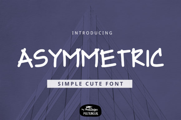 Asymmetric Font for Creative Makers and Stationery Lovers