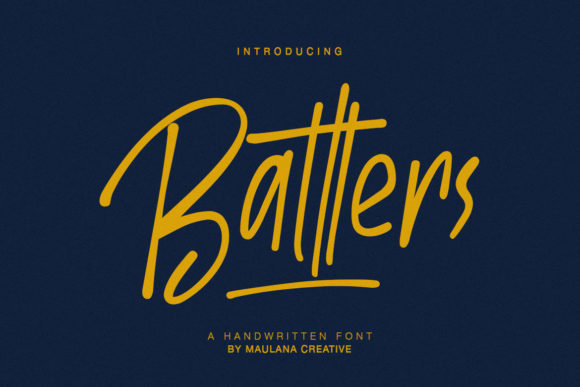 Batllers Display Font for Handmade Creations and Printables