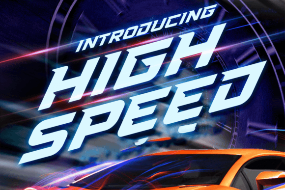 High Speed Font: Bold, Italic Display for Eye-Catching Designs