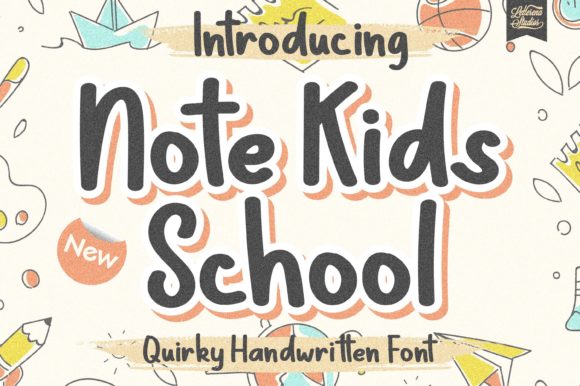 Note Kids School Font for Creative Makers and Shop Owners